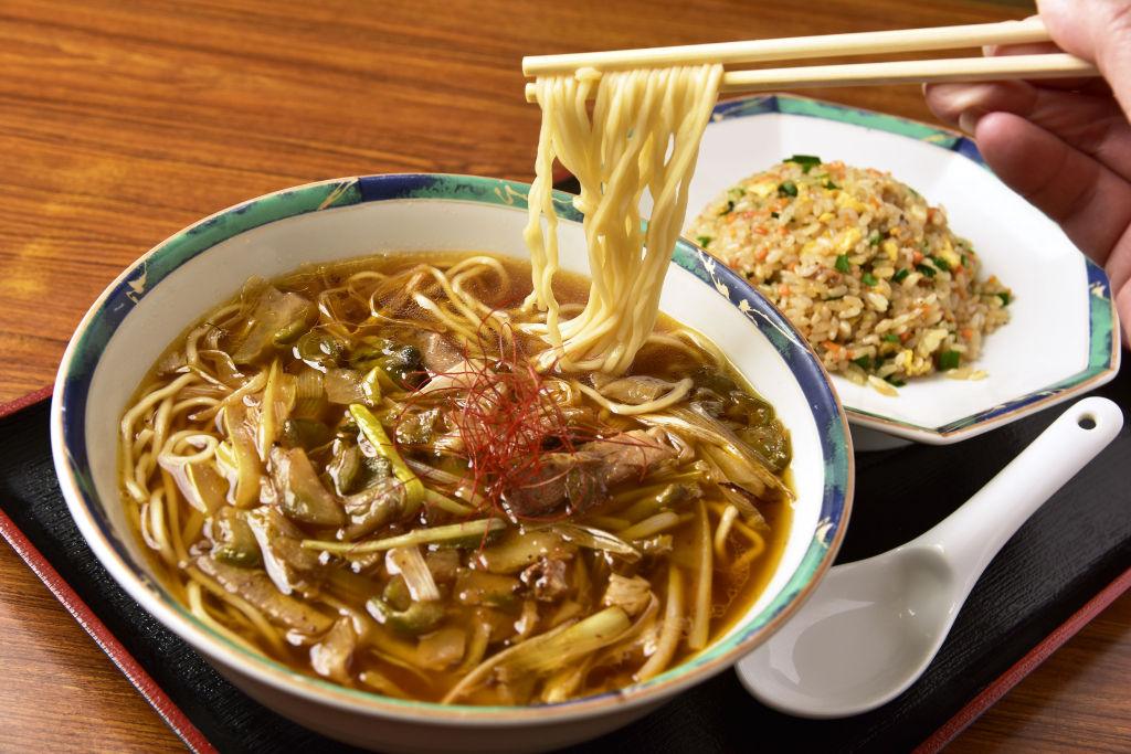 ねぎそば半チャーハン(玉子チャーハン)セット 1100円